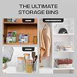 ClearSpace Clear Plastic Storage Bins – Pantry Organizers & Storage Containers, Cabinet Organizer - Home Organization Must Haves for Kitchen, Laundry Room, Office, Closet, Garage & Freezer