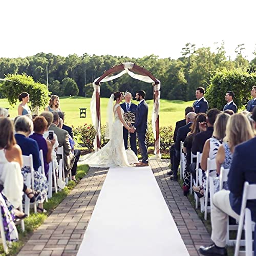 dofopo Extra Thick White Carpet Runner for Party, 33 Feet White Aisle Runner for Wedding Ceremony, Non-Slip Aisle Indoor Outdoor Wedding Decorations