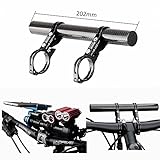 GUB 31.8MM Double Clamp Carbon Fiber Super Long Bike Bicycle Handlebar Extender Extension Light Lamp Computer Phone Mount Bracket Stand Holder