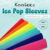 Kooleez - #1 THE ORIGINAL Neoprene FULL LENGTH Freezer Pop Sleeves Ice Pop Sleeves 8-Pack