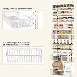 Moforoco White Over The Door Pantry Organizer, Pantry Organization and Storage, Metal Hanging Spice Rack Shelves Door, Seasoning Shelves, Laundry Room Organization, House and Kitchen Essentials