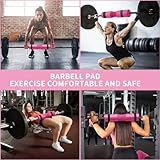 SINYWAY Barbell Pad Set, 9 Pcs Barbell Squat Pad for Hip Thrusts, Lunges, Leg Day with 2 Gym Ankle Straps, 3 Hip Resistance Bands, 2 Lifting Strap, Barbell Pad and Carry Bag