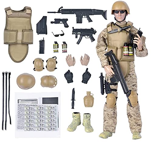 7Buy 12in Special Forces Action Figures Soldiers Toys 1:6 Scale for Children Kids Boys Age 8 10 12 14