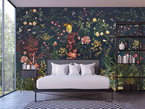 Cliouar-Idyllic Flower Girl Room Wallpaper Mural Bedroom Living Room Decor 158" x 110"(Not Self-Adhesive)