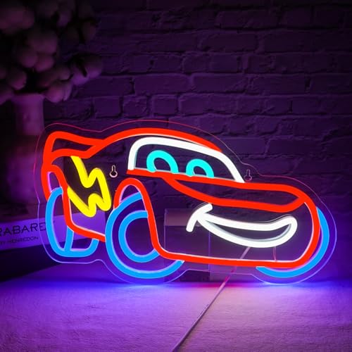 Neon Signs for Wall Decor,Racing Car LED Sign for man cave,Sports Car,Neon Lights Gaming Boy Living Room,Neon Light Sign for Car Store Playroom Garage Room Birthday Party Art Decoration