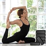 20 Pcs Foam EVA Yoga Blocks Lightweight Non-Slip Supportive Foam Blocks Yoga Prop Accessories for Pilates, Stretching and Meditation, Men and Women Yogi (Black)