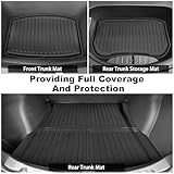 Autocessking Floor Mats Fit for Tesla Model 3 Highland 2025 2024, Custom Fit All-Weather Cargo Liner Full Cover Car Mats with Front Rear Cargo Mat Trunk Floor Mat Interior Accessories