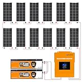 ECO-WORTHY 10.7KWH 2340W 48V Solar Power Complete System for Home Shed: 12pcs 195W Solar Panel + 1pc 5000W 48V All-in-one MPPT Solar Charge Inverter + 2pcs 48V 50AH Lithium Battery + Z-Bracket