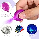 VIHOSE 150 Pcs 100 Pcs Mini UV Keychain Flashlight 395nm UV Keychain Light Bulk Portable Tiny LED Light for Detector Pet Urine Passport ID Card and Currency