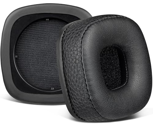 SOULWIT Replacement Ear Pads Cushions for Marshall Major I/II/III/IV/V ANC Bluetooth Wireless/Wired Headphones, for Marshall Major 1/2/3/4/5 Headset, Earpads with Soft Protein Leather - Black