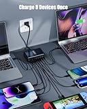 USB C Charger Block 440W Charging Station Hub,8 Port GaN III Fast Charging Brick with 5ft Extension Cord,PD QC PPS 100W Laptop Power Adapter for MacBook Pro/Air,iPhone 16/15,Samsung Galaxy,Dell etc