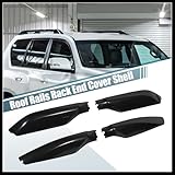 Hihaha 1 Set Roof Rack Leg Cover Roof Rack Bar Rail End Protection Cover Shell for Toyota Land Cruiser Prado FJ150 2010-2018 Black Roof Rack Rails End Cap Replacement Durable Material