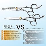 FOGOSP 6" Professional Hair Shears Set VG10 Japanese Stainless Steel Sharp Ergonomic Lightweight Regular Straight and Thinning Scissors for Barbers and Salon Professionals