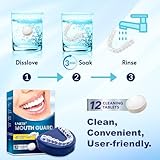 Mouth Guard for Grinding Teeth at night, Mouth Guard for Sleeping, Mouthguards for Grinding of Teeth, Night Guards for Teeth Grinding, Mouth Guard for Clenching Teeth at Night with 12 Cleaning Tablets