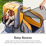 Schwinn 13-SC315 Rascal Bike Pet Trailer, For Small and Large Dogs, Lightweight, Tow with Bicycle, Up to 50 lbs. Small, Orange/Grey