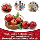 Meiwlong 6pcs Fake Pomegranate Home Kitchen Decoration Lifelike Realistic Simulation Artificial Fruit Cabinet Harvest Indoor Festival Party Weddings Display Photography Props