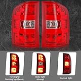 Tektend Tail Light Assembly Compatible with 2007-2013 Chevy Silverado 1500 2500HD 3500HD Pickup Truck Taillights Factory Style Rear Brake Lamps OE Replacement, Driver Side