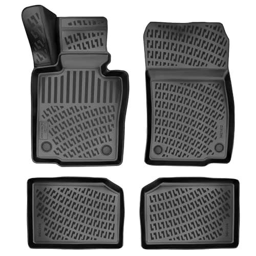 RizLiner Mini Countryman 2011-2016 Custom Fit Floor Mats Rubber 3D Car Mats Laser Measured Floor Liners All Weather Heavy Duty Waterproof Odorless Non-Slip TPE (Front & Rear, Black)
