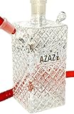 AZAZ Mini Crystal Luxury Portable Glass Hookah Set, Glass Bowl and Downstem, Glass Bowl Lid, Charcoal Tongs, Disposable Hookah Hose, and Hookah Carrying Case