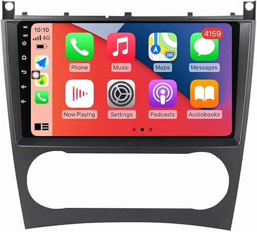 Android 13 Car Stereo for Mercedes Benz C Class W203 2004-2007 C200 C230 C240 C320 C350 CLK Upgrade Radio with Bluetooth, 8Core 9" Car Audio Receivers with Car-Play & Android Auto (8Core 2+32GB)