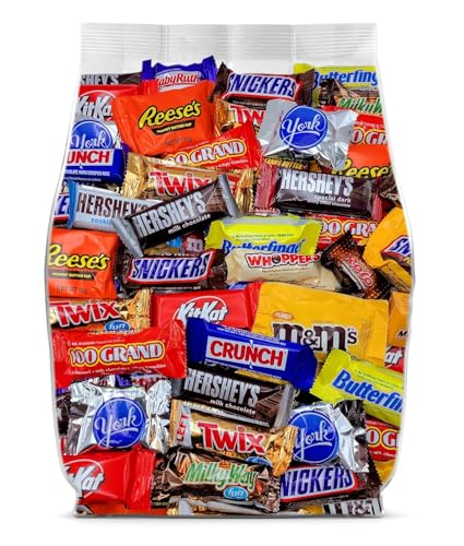 Assorted Chocolate Candy Variety Pack - 2lb Chocolate Candy Individually Wrapped - Bulk Chocolate Assortment Great for Party Favors, Sharing and Snacking - Chocolate Candy Bulk Pack - 2 Pounds