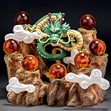 JFFQAA Shenron Statue Set Resin Dragon Statue + 3.5cm Crystal Ball Set of 7 + 0.71kg Mountain Stands Suitable for Party Decoration Lovers Collectibles(Shenron Statue Set)