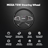 MOZA Racing TSW Truck Wheel Aerospace-grade Aluminum Alloy Frame 16 Inch Round Racing Wheel With Hand Stitching Microfiber Leather