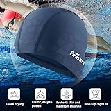 Firesara Fabric Swim Cap, High Elasticity Swimming Cap Keeps Hair Clean Breathable Fit Both Long Hair Short Hair, Swim Caps Woman Girls Men Kids One Size Hat