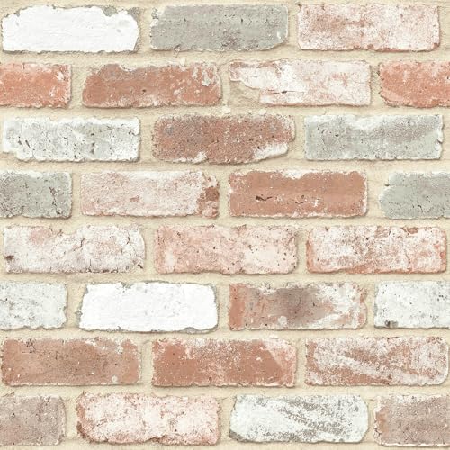 RoomMates Reclaimed Brick Peel and Stick Wallpaper, RMK12194PL