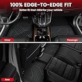 LASFIT Floor Mats & Trunk Mat for Honda CR-V 2017-2022 (NOT for Hybrid), All Weather Protection TPE Floor Liners 1st & 2nd Row & Cargo Mat in Lower Position Full Set, Black