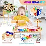 Wingyz Kids Drum Set for Toddlers Baby Music Instruments 7 in 1 Montessori Preschool Musical Toys Children Drum kit Xylophone Tambourine Birthday Gifts for Boys and Girls