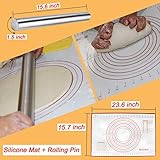 Silicone Spatulas Set, Rolling Pin, Cookie Cutters, Pastry Mat, Measuring Spoons and Cups, Dough Scraper, Cooking Baking Supplies for Teens Juniors Kids Adult Beginners(31-pieces)