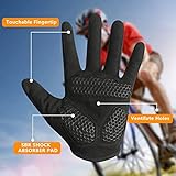 RYMNT Full Fingers Workout Gloves for Women Men-Gym Gloves for Women Weight Lifting, Exercise Fitness Gloves-Touch Screen-Extra Grip Foam-Padded-Anti-Slip for Fitness,Training,Cycling.Black-Large