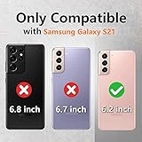 Marrkey for Galaxy S21 Case,Full Body Protective Cover Heavy Duty Shockproof Tough Armour Aluminum Alloy Metal Case with Silicone Built-in Screen Protector for Samsung Galaxy S21 5g 6.2" - Black