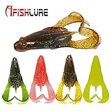 Fishing Lures - Afishlure Frogs Fishing Lure Set 90mm 15.5g Rubber Soft Bass Lures Fishing Tackle isca Frog isca Artificial Lure 2pcs/Bag - (Color: Light Green)