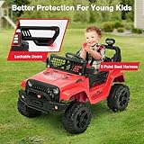 12v Kids Car, Kids Electric Car, Kids' Electric Vehicles, Kids Cars to Drive, LED Lights, Horn, Radio, USB/AUX/MP5, Ride on Toys, Electric Car for Kids, Red