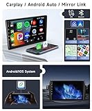 [8 CORE 4G+64G] Car Radio for Suzuki SX4 2006-2013 with Wireless Carplay/Android Auto, 9 Inch Android 13 IPS Touch Screen Car Stereo, Bluetooth, GPS Navi, WiFi, SWC, DSP + Backup Camera