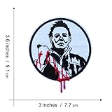 KLORIZ 3 PCS Horror Movie Patch Killer Embroidered Iron on Patches Add a Spooky Touch to Your Style