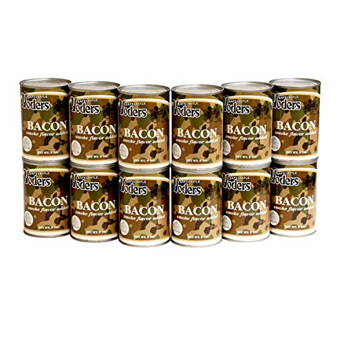 Yoders Fully Cooked Canned Bacon Full Case 12 Cans/9ounce each