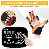 New Version of Rehabilitation Robot Gloves, Hand Dysfunction Patient Training Device Stroke Hemiplegia, Finger Exerciser Hand Strengthener Finger Orthosis for Relief Cramps