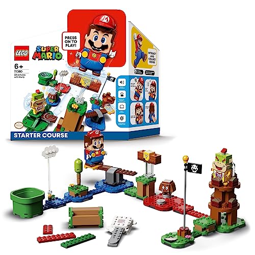 LEGO Super Mario Adventures with Mario Starter Course Set, Buildable Toy Game, Collectible Gifts for Kids, Boys & Girls 6 Plus Year Old with Interactive Figure 71360
