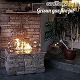 Grisun Drop-in Fire Pit Kit 18 x 18 Inch, Round Burner with Tray, Come with Upgraded Spark Ignition Kit for Gas Fire Pit, Fire Pit Table Insert Stainless Steel, Suitable for Indoor Outdoor Decoration