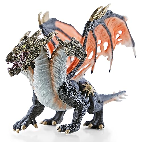 RECUR Devil Dragon Action Figurine, 9 Inch Statue Dragon Toys for Boys Girls Kids, RPG Figures Miniatures for Tabletop Display & Roleplaying, Collectors Toy Age 3 +