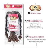 Beyond Beauty Spring Twist Crochet Hair 90strands 8 Inch Fluffy Spring Twists Braiding,Spring Twist Crochet Braids Bomb for Black Women (1B)