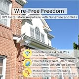 ON WATCH Solar Floodlight Security Camera Wireless Outdoor OW1, Motion-Activated Recording/Notification/1500 lm Floodlight/105 dB Siren, 360° Pan & Tilt, 2K, WiFi, HD Live View/Talk, No Monthly Fee