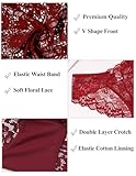 Avidlove Women Sexy Bikini Panties Floral Lace Underpants Sheer Hipster Underwear 6 Packs-1 L