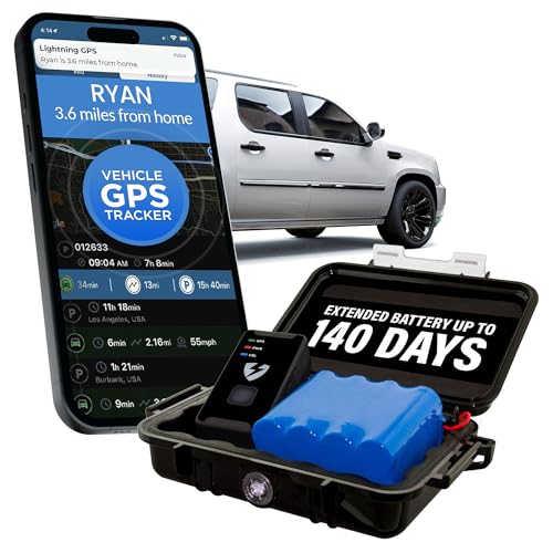 Lightning GPS GL300 Tracker Device for Vehicles w/Magnetic Case and Battery – Real-Time GPS Tracking, Vehicle & Fleet Monitoring, Hidden Tracking for Cars, Trucks or Trailers – Subscription Required