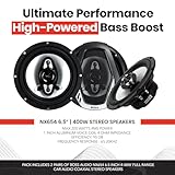 BOSS Audio Systems 6.5 Inch 400 Watt 4 Way 4 Ohm Full Range Car Audio Coaxial Stereo Speakers with Mylar Dome Tweeters, 2 Pairs