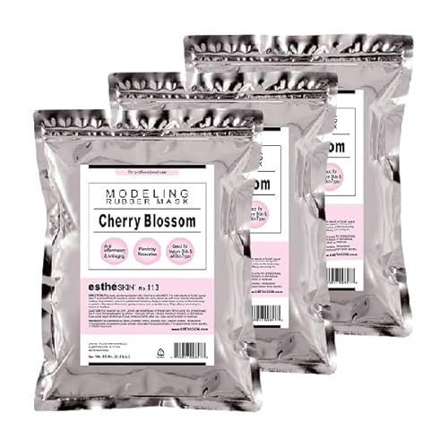 estheSKIN (3 pack) No.113 Cherry Blossom Modeling Mask Powder for Professional Facial Treatment, 35 Oz.