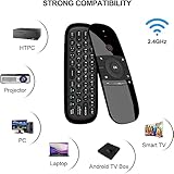 WeChip W1 Remote, Air Mouse Remote, Universal TV Remote, 2.4G Wireless Keyboard Multifunctional Remote Control for Nvidia Shield/Android TV Box/PC/Projector/HTPC/All-in-one PC